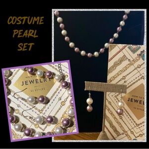 Elegant Pearl Necklace & Earring Set